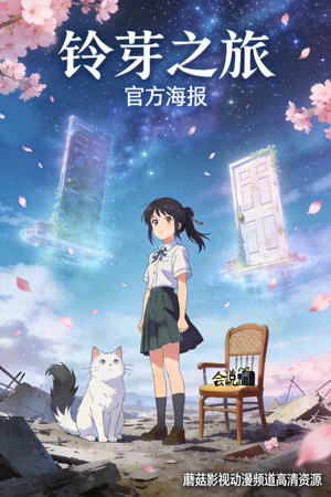 动漫电影《铃芽之旅》官方海报 - 蘑菇影视动漫频道高清资源
